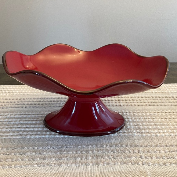 Southern Living at Home Cinnabar Footed Platter-2 Available - Picture 1 of 1